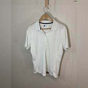 Izod Golf Polo Shirt White Short Sleeved Size Large